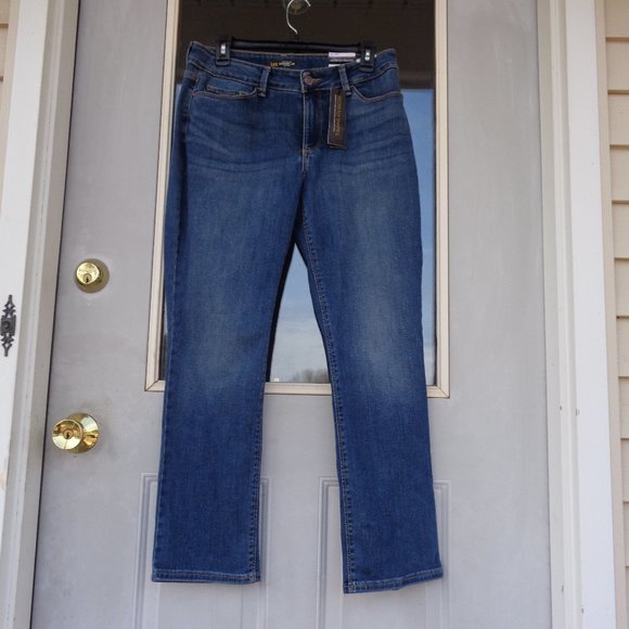 Lee secretly shapes straight leg mid rise jean regular fit size 10 short - Picture 6 of 13